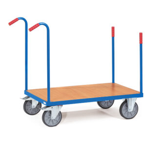 chariot à barres de poussée plateau bois 2582