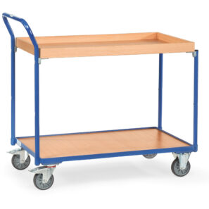Chariot à étagéres avec rebord 300kg 3742