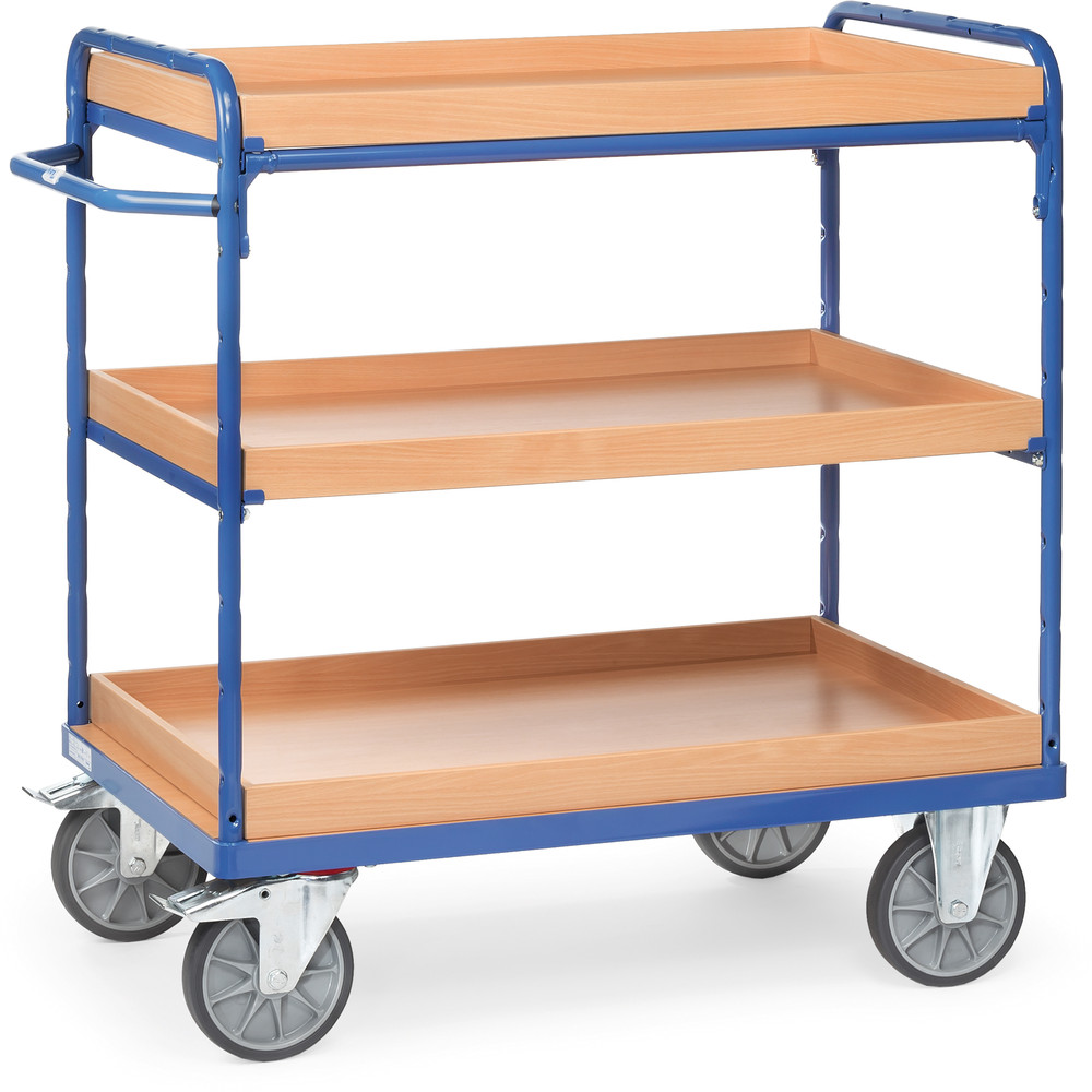chariot 3-4 plateaux sup avec rebords 8120