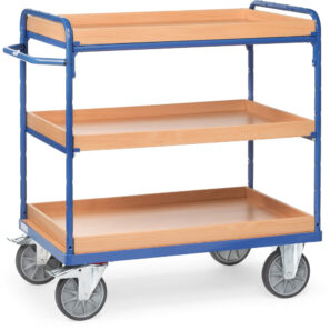 chariot 3-4 plateaux sup avec rebords 8123