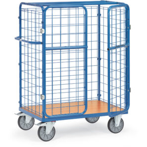 Chariots pour colis avec treillis et portes battantes 8482-3