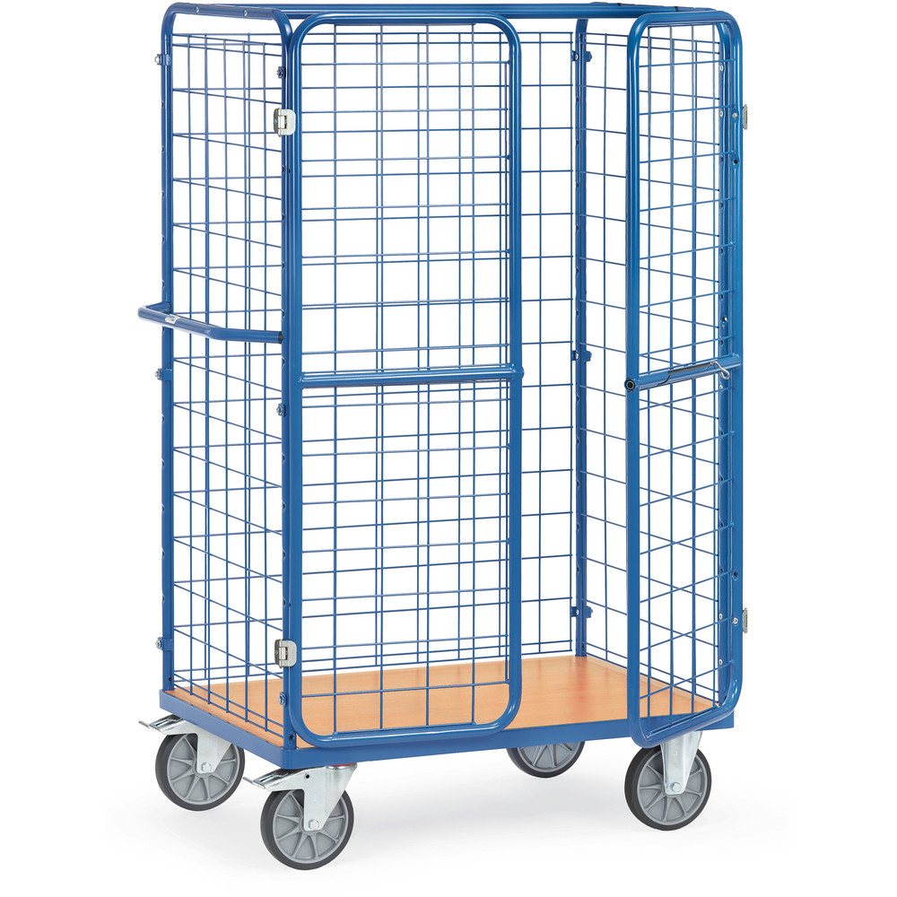 Chariots pour colis avec treillis et portes battantes 8582-3