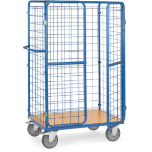 Chariots pour colis avec treillis et portes battantes et toit 8582-3D