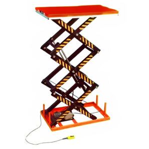 Table ACIER triple ciseaux superposés  HT1000