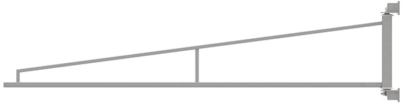 Potences murales triangulées légères porte-outil Inox (PMTLIN)