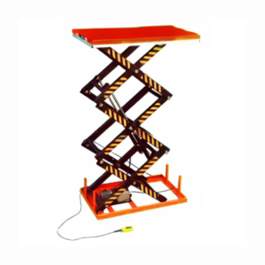 Tables élévatrices fixes hydrauliques à triple ciseaux superposés