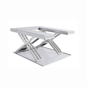 Tables elevatrices fixes extra-plates avec plateau U INOX